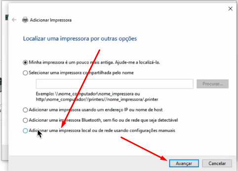Instalação manual
