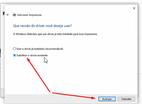 Substituir driver