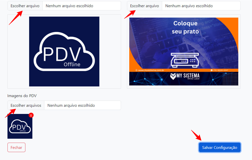 Configurações do servidor
